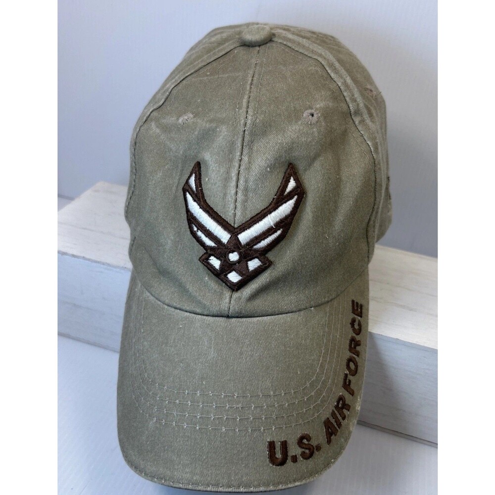 Eagle Crest Us Air Force, Usaf Wings, Logo Hat, Cap Khaki Tan 5643 Adjustable